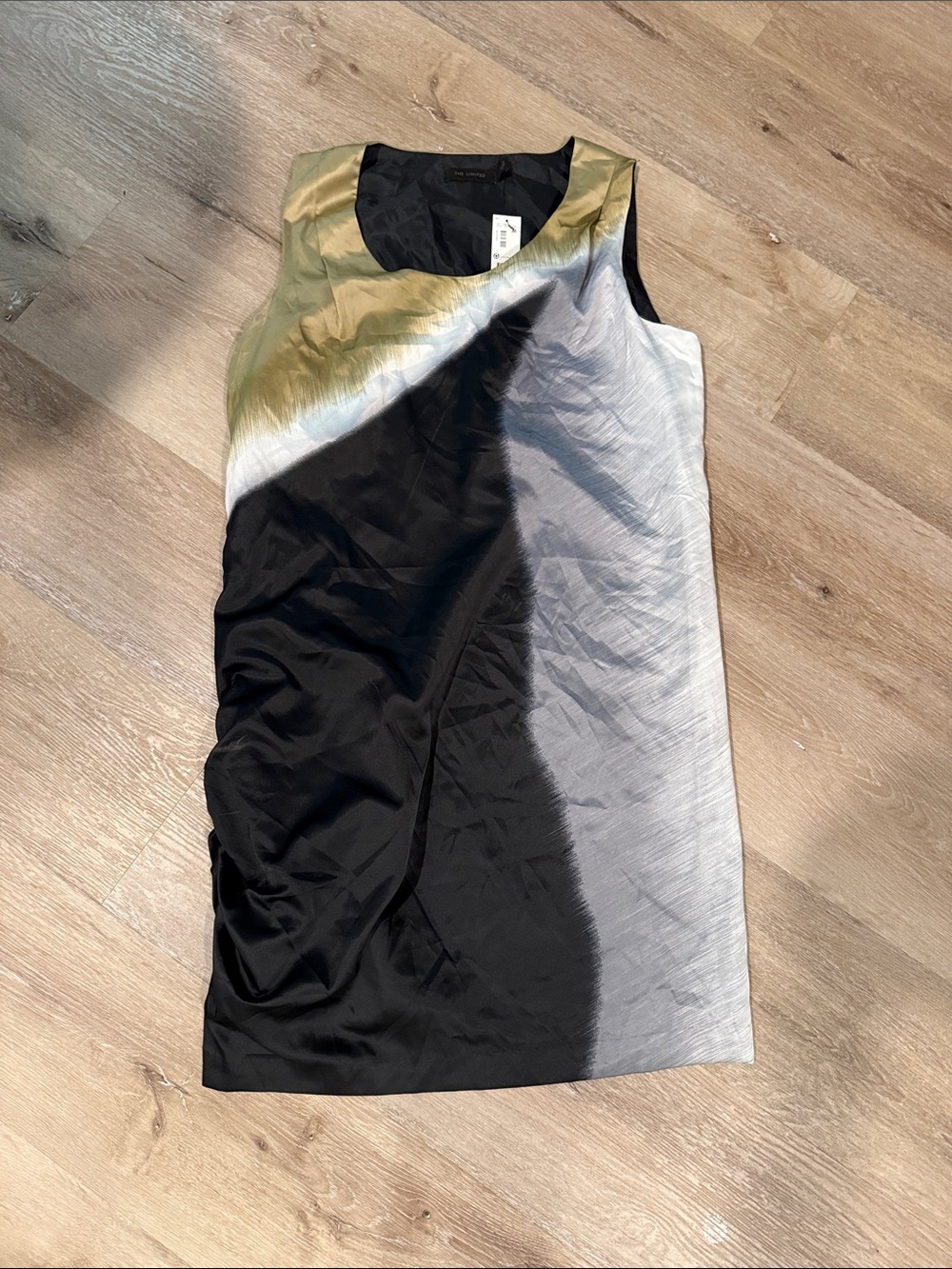 The Limited Black, White & Gold Satin Sheath Dress